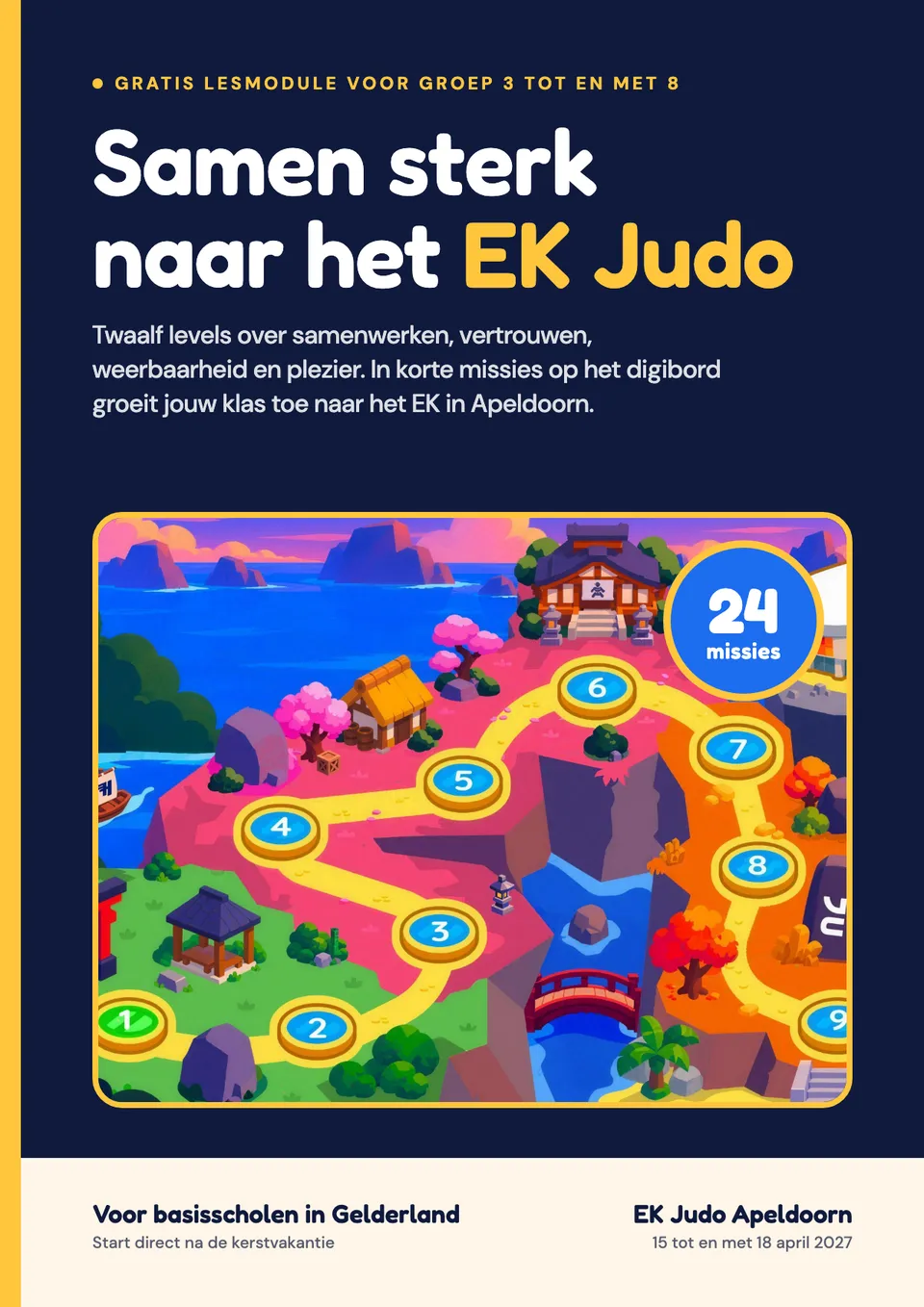Voorkant van het document Flyer EK Judo lesmodule