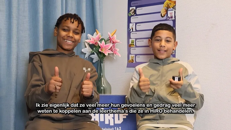 Kinderen van de Bergse Veld School aan het werk met HiRO